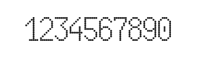 7×13数字点阵字体 ddN713AA1864