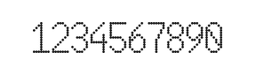 7×13数字点阵字体 ddN713AA1865