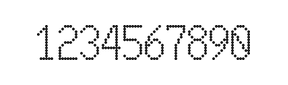 7×13数字点阵字体 ddN713AA1866