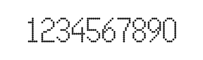 7×13数字点阵字体 ddN713AA1869