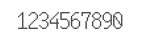 7×13数字点阵字体 ddN713AA1872