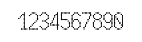 7×13数字点阵字体 ddN713AA1877