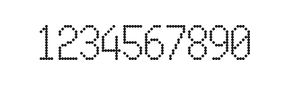 7×13数字点阵字体 ddN713AA1883