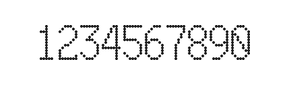 7×13数字点阵字体 ddN713AA1887