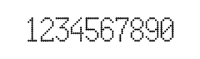 7×13数字点阵字体 ddN713AA1891