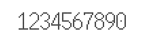 7×13数字点阵字体 ddN713AA1892