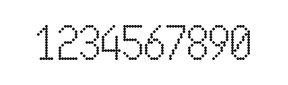 7×13数字点阵字体 ddN713AA1897