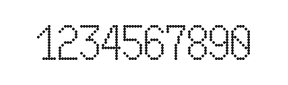 7×13数字点阵字体 ddN713AA1907