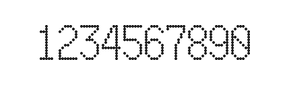 7×13数字点阵字体 ddN713AA1910