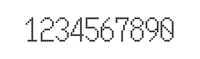 7×13数字点阵字体 ddN713AA1911