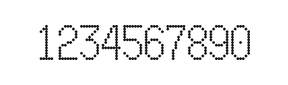 7×13数字点阵字体 ddN713AA1917
