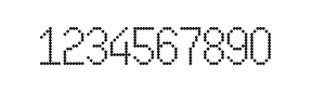7×13数字点阵字体 ddN713AA1925