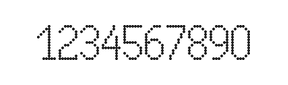 7×13数字点阵字体 ddN713AA1928