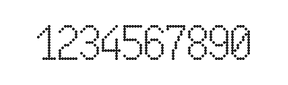 7×13数字点阵字体 ddN713AA1930