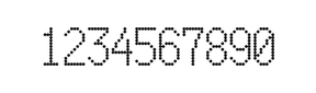 7×13数字点阵字体 ddN713AA1933