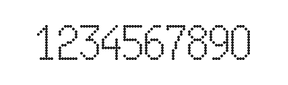 7×13数字点阵字体 ddN713AA1934