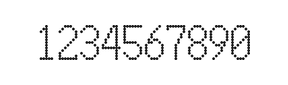 7×13数字点阵字体 ddN713AA1944
