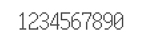 7×13数字点阵字体 ddN713AA1952