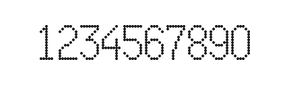 7×13数字点阵字体 ddN713AA1954