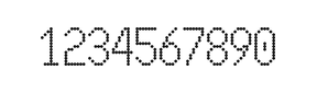 7×13数字点阵字体 ddN713AA1957
