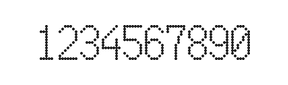 7×13数字点阵字体 ddN713AA1962