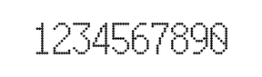 7×13数字点阵字体 ddN713AA1971