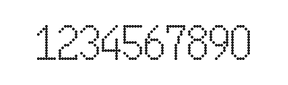 7×13数字点阵字体 ddN713AA1976
