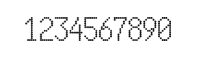 7×13数字点阵字体 ddN713AA1980