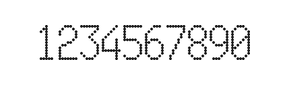 7×13数字点阵字体 ddN713AA1988