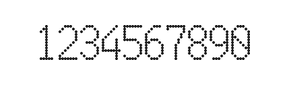 7×13数字点阵字体 ddN713AA1993