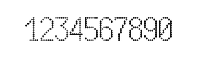 7×13数字点阵字体 ddN713AA1997
