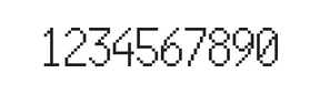 7×13数字点阵字体 ddN713AB0780