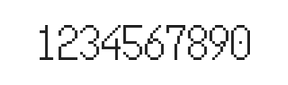 7×13数字点阵字体 ddN713AB0788