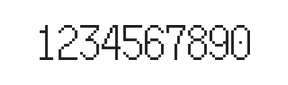 7×13数字点阵字体 ddN713AB0790