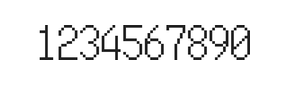 7×13数字点阵字体 ddN713AB0998