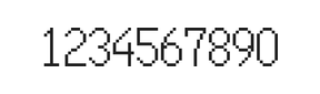 7×13数字点阵字体 ddN713AB1386