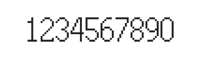 7×13数字点阵字体 ddN713AB1574