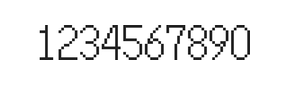 7×13数字点阵字体 ddN713AB1815