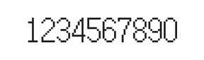 7×13数字点阵字体 ddN713AB1848