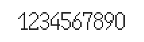 7×13数字点阵字体 ddN713AB1868