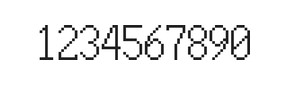7×13数字点阵字体 ddN713AB1896