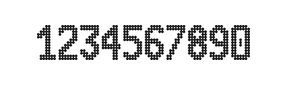 7×13数字点阵字体 ddN713BA0001