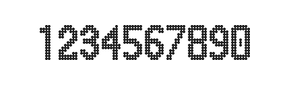 7×13数字点阵字体 ddN713BA0002