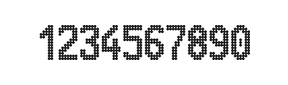 7×13数字点阵字体 ddN713BA0005