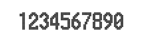 7×13数字点阵字体 ddN713BA0006