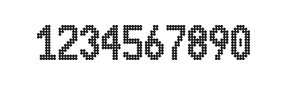 7×13数字点阵字体 ddN713BA0009