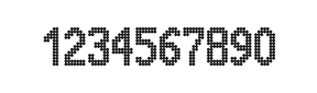 7×13数字点阵字体 ddN713BA0010