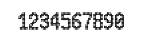 7×13数字点阵字体 ddN713BA0013