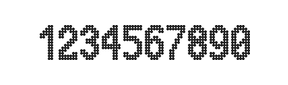 7×13数字点阵字体 ddN713BA0015
