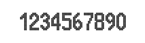 7×13数字点阵字体 ddN713BA0021